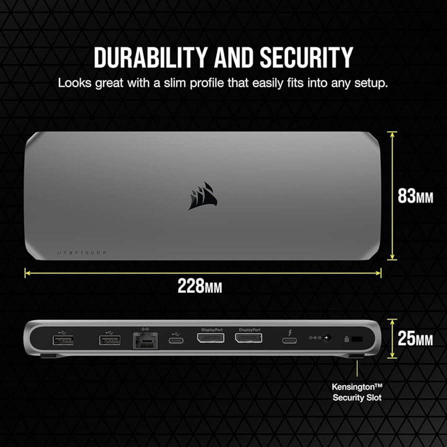 Amazon.com: Corsair TBT100 DP Thunderbolt™ 3 Dock with